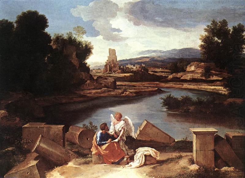 Landscape with St Matthew and the Angel sg, POUSSIN, Nicolas